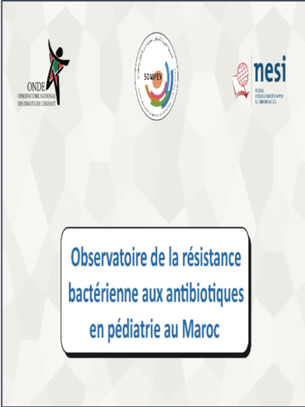 Couverture — Observatoire de la résistance bactérienne aux antibiotiques en pédiatrie au Maroc