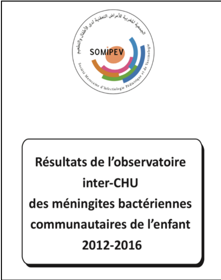 Couverture — Résultats de l'observatoire inter-CHU des méningites bactériennes communautaires de l'enfant (2012–2016)